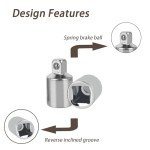 TOKDOOT Impact Socket Adapter and Reducer Set for DEWALT DWMT75310B 3/8-Inch to 1/2-Inch Drive Adapter 1/2" to 3/8"-2pcs