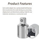 TOKDOOT Impact Socket Adapter and Reducer Set for DEWALT DWMT75310B 3/8-Inch to 1/2-Inch Drive Adapter 1/2" to 3/8"-2pcs