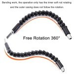 21pcs Flexible Drill Bit Extension, Wrench Extender Drill Bit Holder Set, Flexible Screwdriver Socket Wrench Shaft Tip, Universal Tools Screwdriver Bit Kit