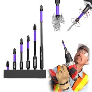 IVYDREVER Ailsion Screwdriver Bits, D1 Anti-Slip and Shock-Proof Bits with Phillips Screwdriver Bits, Upgraded High Hardness and Strong Magnetic Bit, Long Upgraded High Hardness Strong Bit (1 Set)