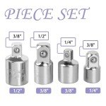TOKDOOT Impact Socket Adapter and Reducer Set replacement CMMT99278 for CRAFTSMAN 1/2 to 3/8 Socket Adapter, 3/8 to 1/2 Socket Adapter, 3/8 to 1/4 Socket Adapter-Universal Socket Adapter Set 4-pcs