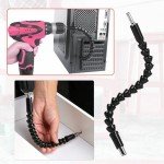 21pcs Flexible Drill Bit Extension, Wrench Extender Drill Bit Holder Set, Flexible Screwdriver Socket Wrench Shaft Tip, Universal Tools Screwdriver Bit Kit