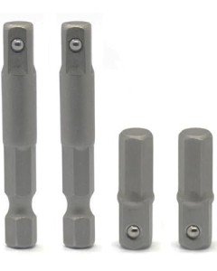 1/4 hex to 1/4 socket adapter,Hex to Square 1/4" Socket Bit Adapter,Power Tool Replacement Part Adapter Suitable for Drill Driver Socket Driver Electric and Pneumatic Drill (4 Pieces)