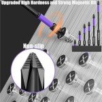 IVYDREVER Ailsion Screwdriver Bits, D1 Anti-Slip and Shock-Proof Bits with Phillips Screwdriver Bits, Upgraded High Hardness and Strong Magnetic Bit, Long Upgraded High Hardness Strong Bit (1 Set)