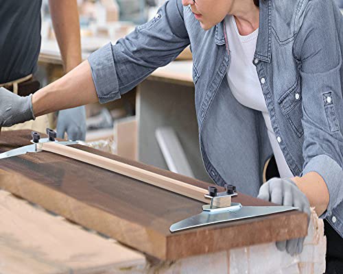 Stair Treads Gauge Template Tool, Stair Tread Jig, Zinc Plated Steel Stair Treads Measuring Tool for Stairs, Risers, Partitions, Shelf Layout and Cutting Drywall