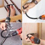 21pcs Flexible Drill Bit Extension, Wrench Extender Drill Bit Holder Set, Flexible Screwdriver Socket Wrench Shaft Tip, Universal Tools Screwdriver Bit Kit