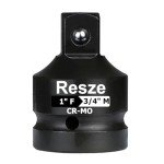 Resze 1" to 3/4" Drive Socket Adapter,Impact Socket Adapter and Reducer, Square Adapter Breaker Bar Wrench Conversion Kit Mechanic tools