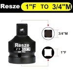 Resze 1" to 3/4" Drive Socket Adapter,Impact Socket Adapter and Reducer, Square Adapter Breaker Bar Wrench Conversion Kit Mechanic tools