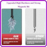 IVYDREVER Ailsion Screwdriver Bits, D1 Anti-Slip and Shock-Proof Bits with Phillips Screwdriver Bits, Upgraded High Hardness and Strong Magnetic Bit, Long Upgraded High Hardness Strong Bit (1 Set)