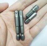 1/4 hex to 1/4 socket adapter,Hex to Square 1/4" Socket Bit Adapter,Power Tool Replacement Part Adapter Suitable for Drill Driver Socket Driver Electric and Pneumatic Drill (4 Pieces)