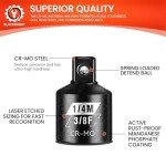 BLACKROBOT 2 Piece 3/8”F To 1/4”M Impact Socket Reducer Set,SAE Drive Cr-Mo Steel Exceeds ANSI Standards,Square Drive Adapter for Impact Driver Wrench