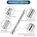 Molain 3Pcs 1/4inch Socket Extension Set, Drive Extension Bar Set Includes 2''/50mm, 4''/100mm, and 6''/150mm Inch Extensions Chrome Vanadium Steel Durable Material
