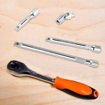 Vin Beauty 4 PCS 1/4 Inch Drive Extension Bar Set, Drive Socket Extension Set Includes Extensions and 1/4" Drive Universal Joint Socket, Chrome Vanadium Steel (2"/50mm、4"/100mm、6"/150mm)