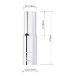 FOCMKEAS 13mm Deep Socket, 1/2 Inch Drive, 6 Point, Metric, Heat Treated CR-V Steel Sockets, Full Polishing, 3.1 Inch Length(1 PC)