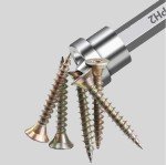 Magnetic Positioning Screwdriver Bits Drywall Screw Setter PH2 Bits for Plasterboard Sheetrock Screw 1/4 Inch Hex Shank Bit Batch Head with 60mm Extension Socket Drill Bit Holder (6pcs)