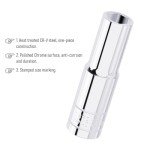 FOCMKEAS 13mm Deep Socket, 1/2 Inch Drive, 6 Point, Metric, Heat Treated CR-V Steel Sockets, Full Polishing, 3.1 Inch Length(1 PC)