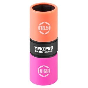 YEKEPRO 1/2-Inch Drive 18.5mm x 19.5mm Flip Lug Nut Socket, 1PC