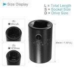 CoCud 6 Point Shallow Impact Socket, 1/2" by 5/8" SAE Size, CR-V Steel Hex Deep Socket - (Applications: for Car Maintenance)