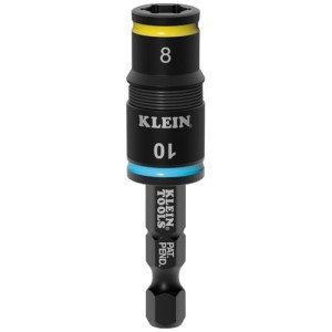 Klein Tools 32931M 2-in-1 Metric Impact Socket Set, 1 Flip Socket with 2 Metric Hex Sizes, 8mm and 10mm, Impact Rated 2-Inch Shaft