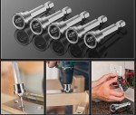 Magnetic Positioning Screwdriver Bits Drywall Screw Setter PH2 Bits for Plasterboard Sheetrock Screw 1/4 Inch Hex Shank Bit Batch Head with 60mm Extension Socket Drill Bit Holder (6pcs)