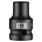 1/2 Inch Drive 9mm Shallow Impact Socket, Chrome Molybdenum Alloy Steel, Standard 6-Point Hex Socket for Ratchets, Torque Electric Wrenches, Air Impact Wrench,Strong and Durable, Metric