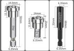 Magnetic Positioning Screwdriver Bits Drywall Screw Setter PH2 Bits for Plasterboard Sheetrock Screw 1/4 Inch Hex Shank Bit Batch Head with 60mm Extension Socket Drill Bit Holder (6pcs)