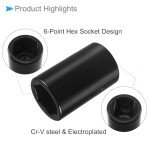 CoCud 6 Point Shallow Impact Socket, 1/2" by 5/8" SAE Size, CR-V Steel Hex Deep Socket - (Applications: for Car Maintenance)