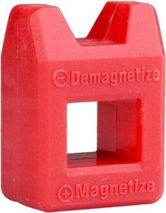 Red Bit Magnetizer Magnetiser Demagnetiser Universal Magnetizer & Demagnetizing Tool for Screwdrivers Bits & Tool Tips Magnetization ABS