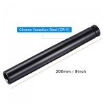 TA-VIGOR 1/2 Drive by 17mm (11/16-Inch) Deep Impact Socket, 8 Inch Length Durable Reliable CR-V Steel, 6-Point Metric Sizes for Home Car Repair