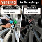 YEKEPRO 1/2-Inch Drive 21mm x 22mm Flip Lug Nut Socket, 1PC