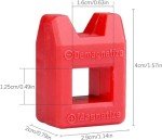 Red Bit Magnetizer Magnetiser Demagnetiser Universal Magnetizer & Demagnetizing Tool for Screwdrivers Bits & Tool Tips Magnetization ABS