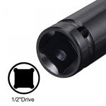TA-VIGOR 1/2 Drive by 17mm (11/16-Inch) Deep Impact Socket, 8 Inch Length Durable Reliable CR-V Steel, 6-Point Metric Sizes for Home Car Repair