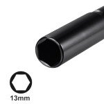 TA-VIGOR 1/2 Drive by 13mm (33/64-Inch) Deep Thin Wall Impact 6 Point Impact Sockets for Automotive Trucks Tractors Engines Repairing Garage Tool