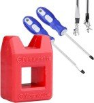 Red Bit Magnetizer Magnetiser Demagnetiser Universal Magnetizer & Demagnetizing Tool for Screwdrivers Bits & Tool Tips Magnetization ABS