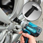 TA-VIGOR 1/2 Drive by 13mm (33/64-Inch) Deep Thin Wall Impact 6 Point Impact Sockets for Automotive Trucks Tractors Engines Repairing Garage Tool