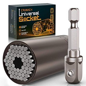 Stocking Stuffers Super Universal Socket - Tools Gifts for Men Women Grip Socket with Power Drill Adapter Unscrew Any bolt Cool Gadgets for Men Car Guy Gift Ideas for Adults Dad Stuff Christmas Gifts