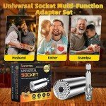 LWWTBS Super Universal Socket Tools Gifts for Men Christmas Gifts Stocking Stuffers for Men Universal Socket Power Drill Adapter (7-9MM) Cool Tools Gadgets for Men Birthday gifts for Women Men Dad(1)