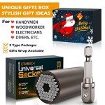 Stocking Stuffers Super Universal Socket - Tools Gifts for Men Women Grip Socket with Power Drill Adapter Unscrew Any bolt Cool Gadgets for Men Car Guy Gift Ideas for Adults Dad Stuff Christmas Gifts