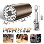 BIIB Stocking Stuffers for Adults Men, Mens Gifts for Christmas Universal Super Socket, Dad Gifts for Men Him Huaband, Mens Stocking Stuffers for Teens Him, White Elephant Gifts, Tools for Men