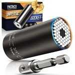 PASTACO Universal Socket Tool Christmas Gifts for Men: Super Universal Socket Set with Power Drill Adapter - Perfect Tools Gadget Gift for Men