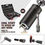 PASTACO Universal Socket Tool Christmas Gifts for Men: Super Universal Socket Set with Power Drill Adapter - Perfect Tools Gadget Gift for Men