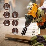 PASTACO Universal Socket Tool Christmas Gifts for Men: Super Universal Socket Set with Power Drill Adapter - Perfect Tools Gadget Gift for Men