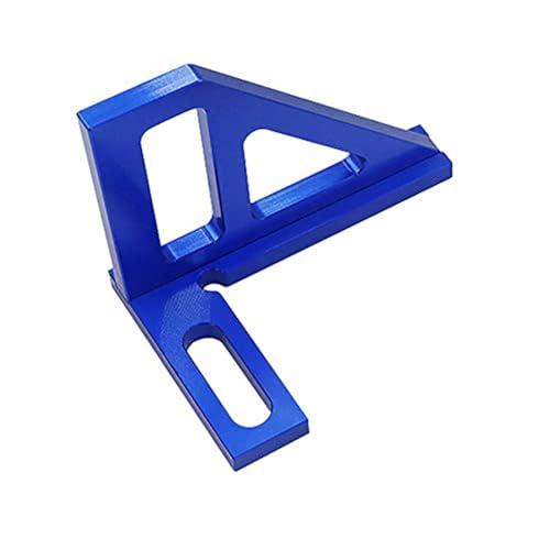 JCFANTS 3D Multi-Angle Measuring Ruler, 45/90 Degree Aluminum Alloy Woodworking Square Protractor,Wood Working Tools and Accessories, High Precision Layout Measuring Tool for Engineer Carpenter(Blue)