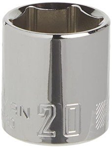 CRAFTSMAN Shallow Socket, Metric, 3/8-Inch Drive, 20mm, 6-Point (CMMT43580)