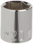 CRAFTSMAN Shallow Socket, Metric, 3/8-Inch Drive, 20mm, 6-Point (CMMT43580)