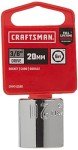 CRAFTSMAN Shallow Socket, Metric, 3/8-Inch Drive, 20mm, 6-Point (CMMT43580)