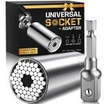Stocking Stuffers for Adults Men, Super Universal Socket Tools, Christmas White Elephant Gifts for Men Dad Husband Handyman, Cool Gadgets Socket Set with Power Drill Adapter(7-19 Mm)