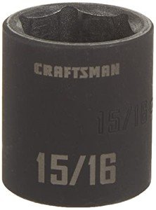CRAFTSMAN Shallow Impact Socket, SAE, 1/2 Inch Drive, 15/16 Inch, 6 Point (CMMT15857)