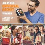 Universal Socket Tool Gifts for Men Stocking Stuffers for Men Dad Adults, Super Grip Socket Power Drill Adapter, Christmas Gadgets Birthday for Husband Him Boyfriends Women Who Have Everthing