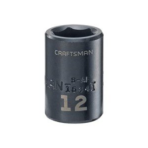 CRAFTSMAN Impact Socket, Shallow, Metric, 3/8 in. Drive, 12MM (CMMT15841)